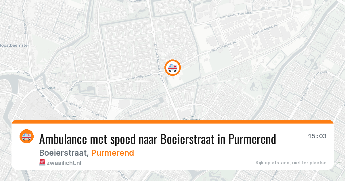 Ambulance met spoed naar Boeierstraat in Purmerend — 5 mrt 2026