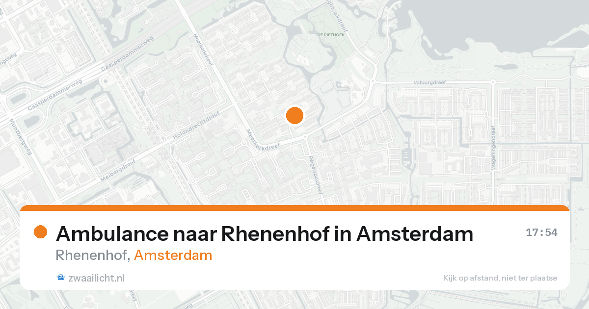 Ambulance naar Rhenenhof in Amsterdam — 25 aug 2026