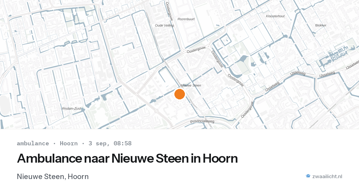 Ambulance naar Nieuwe Steen in Hoorn — 3 sep 2026