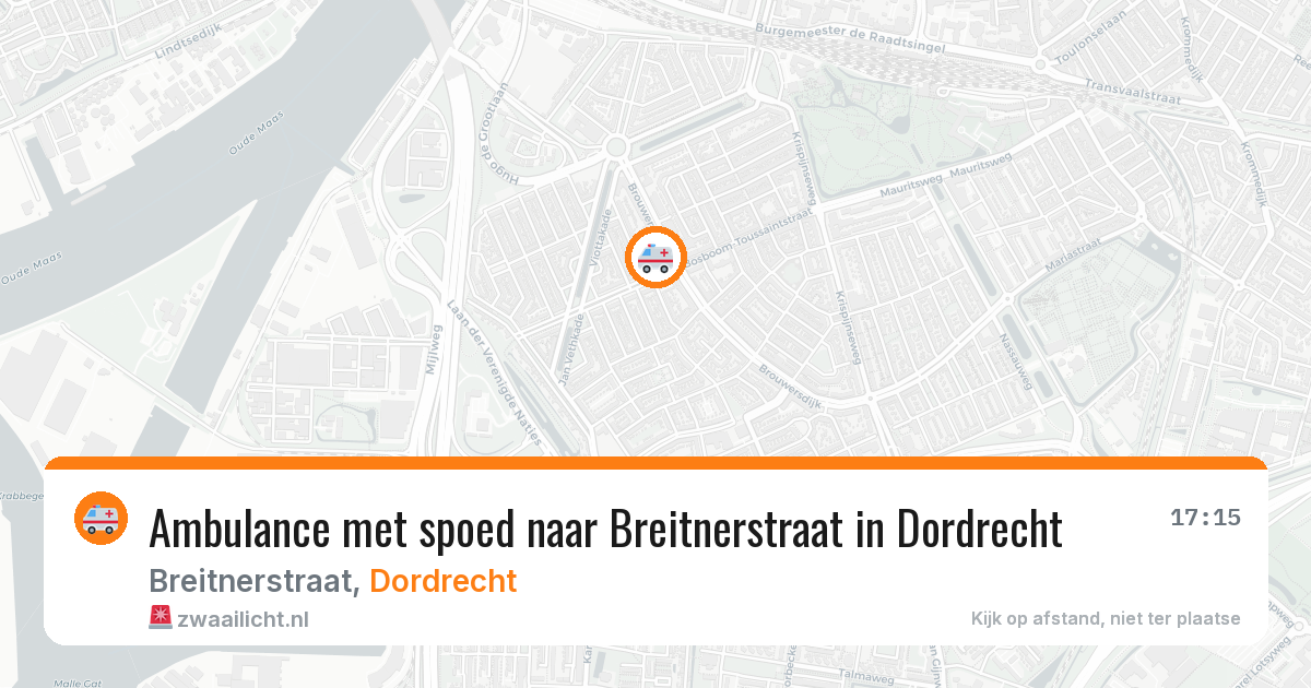 Ambulance met spoed naar Breitnerstraat in Dordrecht — 22 mei 2026