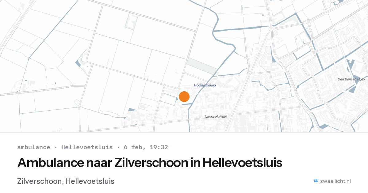 Ambulance naar Zilverschoon in Hellevoetsluis — 6 feb 2026