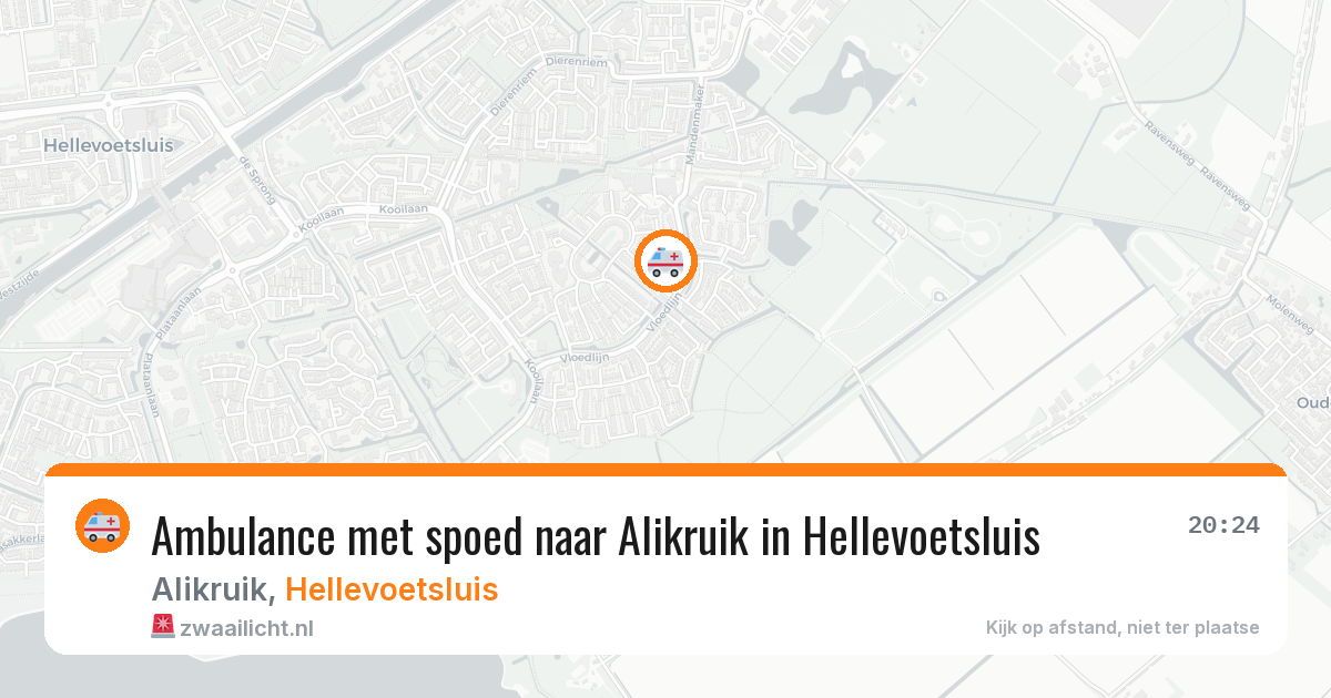 Ambulance met spoed naar Alikruik in Hellevoetsluis — 7 aug 2026