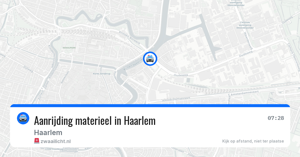 Aanrijding materieel in Haarlem — 14 aug 2026