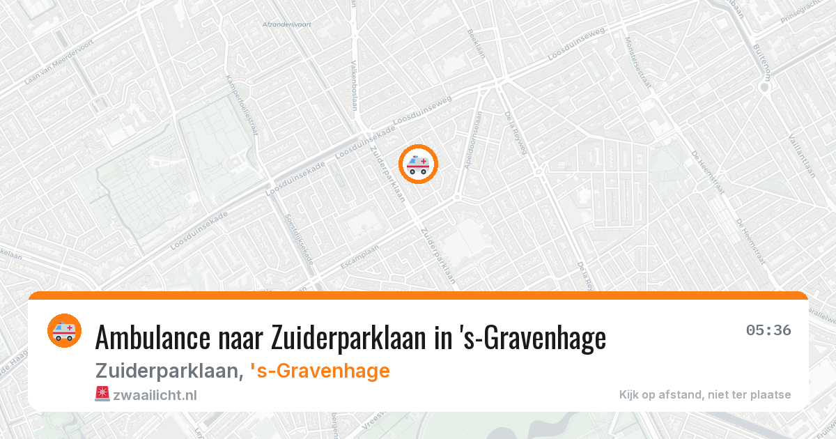 Ambulance naar Zuiderparklaan in 's-Gravenhage — 10 apr 2026