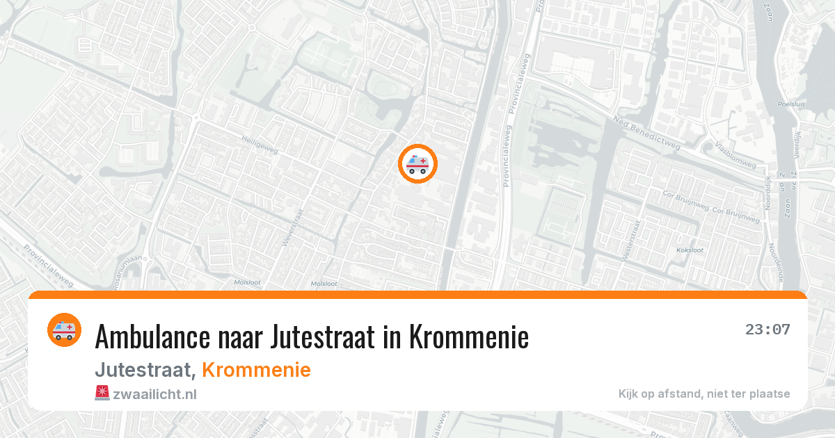 Ambulance naar Jutestraat in Krommenie — 25 jul 2026