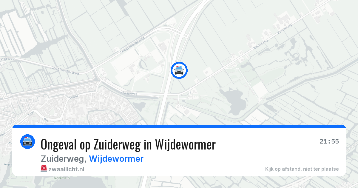 Ongeval op Zuiderweg in Wijdewormer — 4 jul 2026