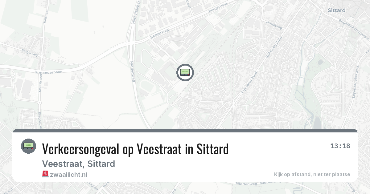 Verkeersongeval op Veestraat in Sittard — 21 mrt 2026