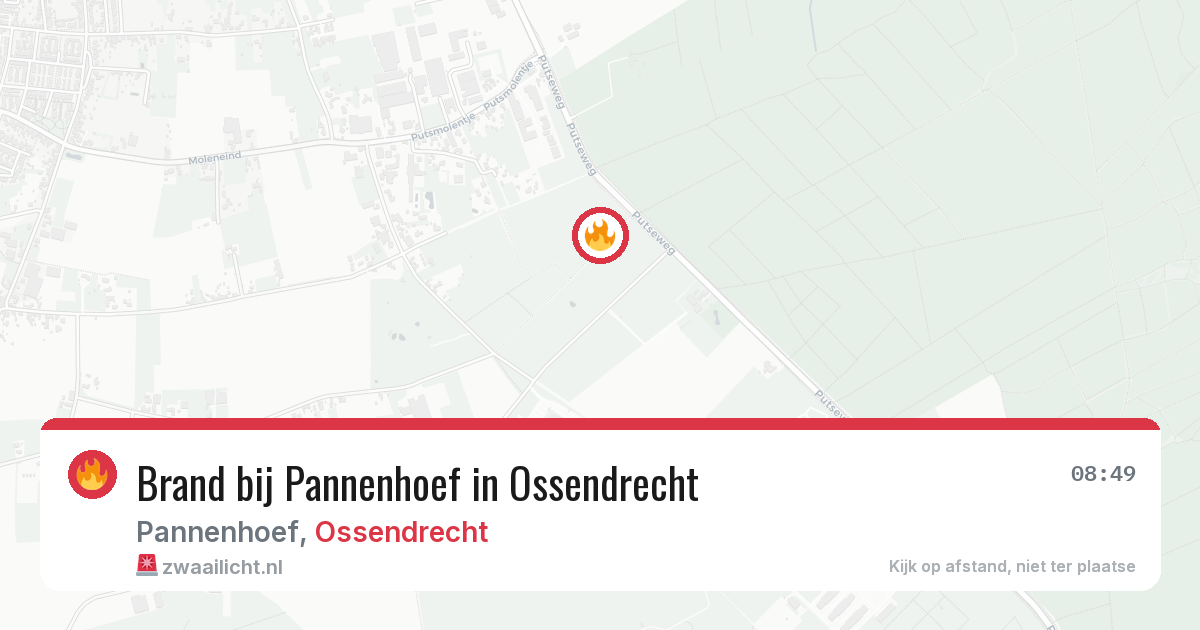 Brand bij Pannenhoef in Ossendrecht — 21 jul 2026