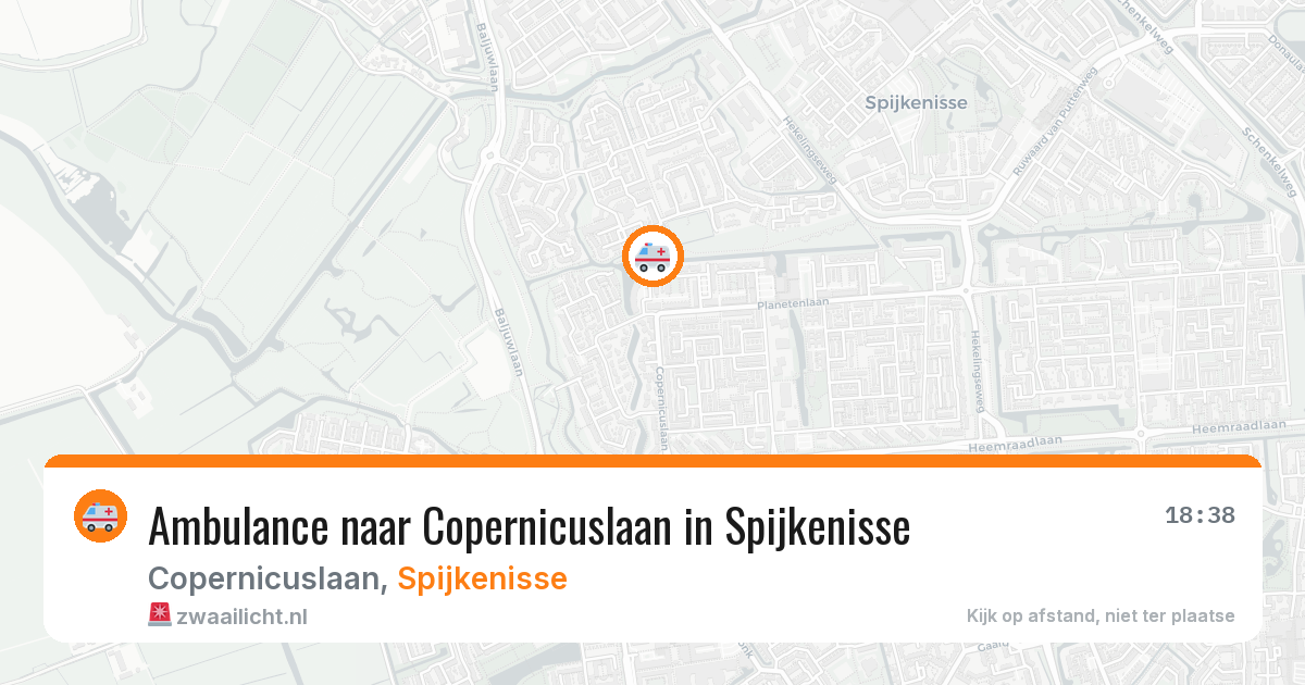 Ambulance naar Copernicuslaan in Spijkenisse — 20 jun 2026