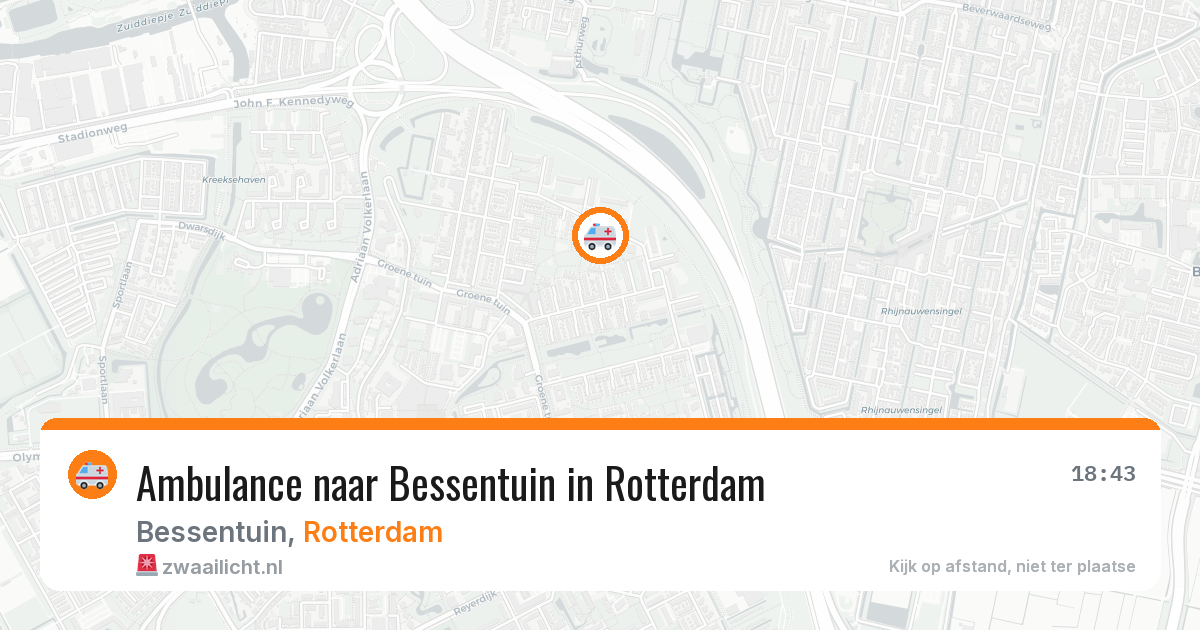 Ambulance naar Bessentuin in Rotterdam — 14 mei 2026
