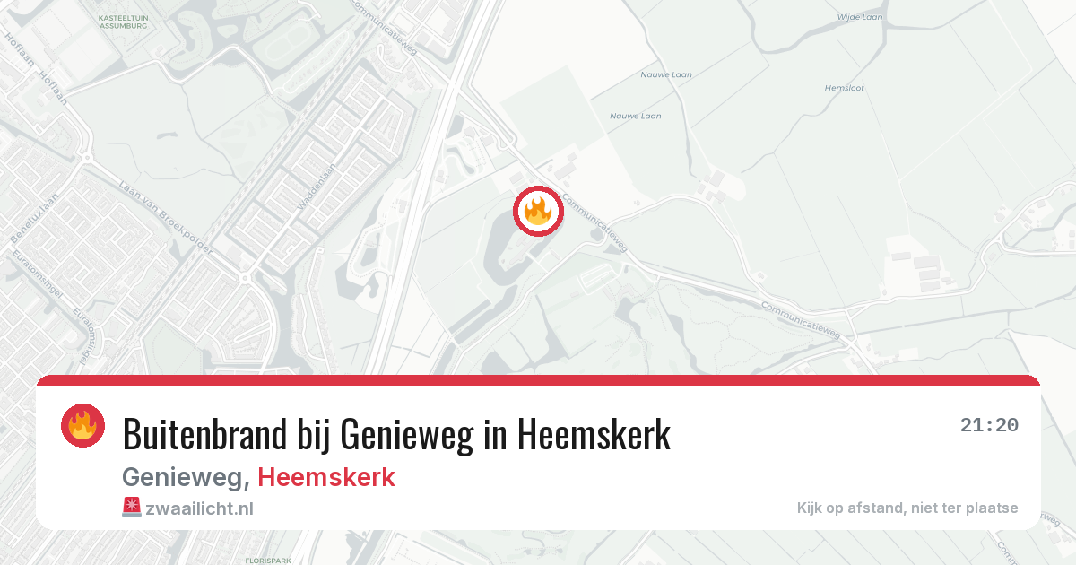 Buitenbrand bij Genieweg in Heemskerk — 4 aug 2026