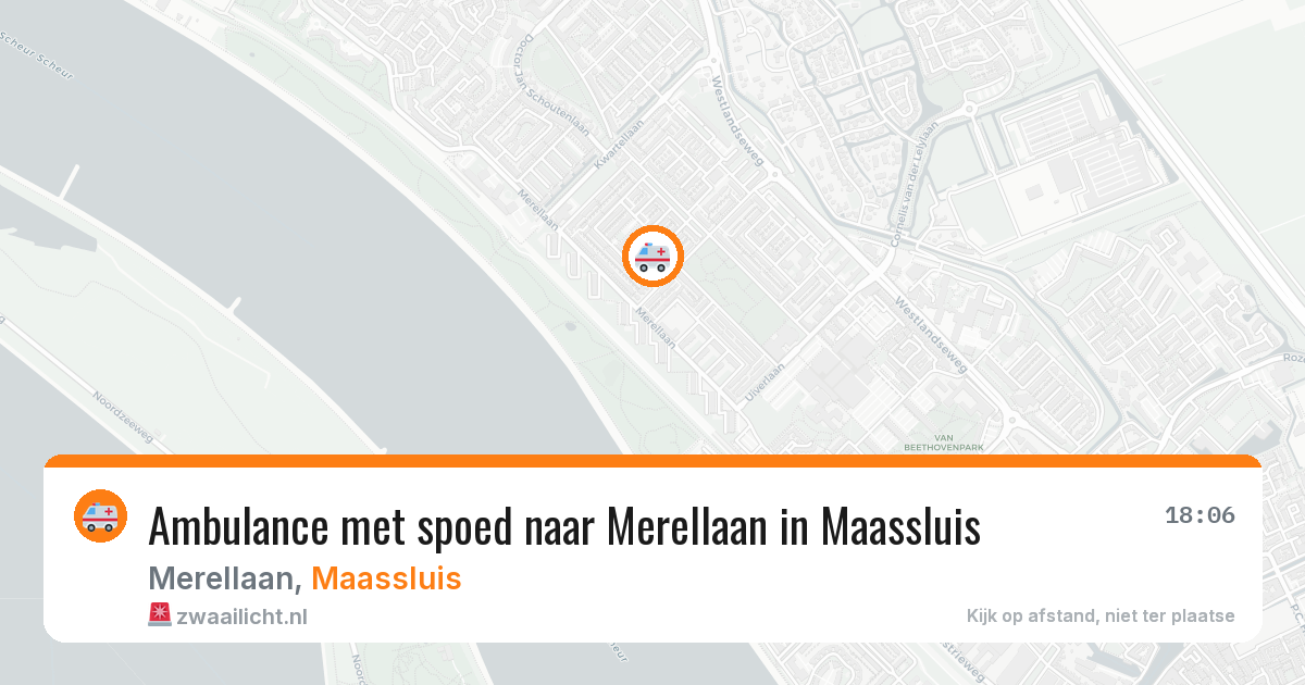 Ambulance met spoed naar Merellaan in Maassluis — 8 feb 2026