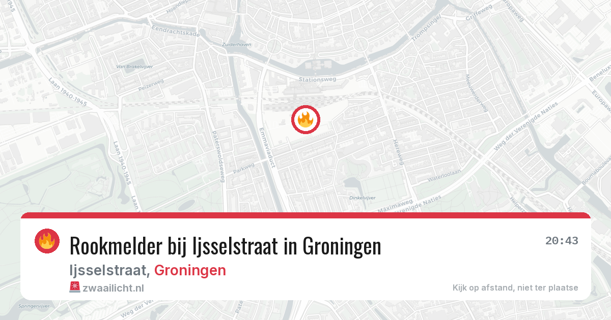 Rookmelder bij Ijsselstraat in Groningen — 25 jun 2026