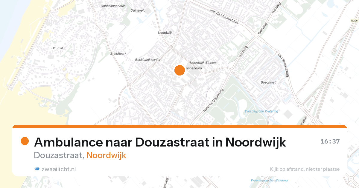 Ambulance naar Douzastraat in Noordwijk — 25 jul 2026