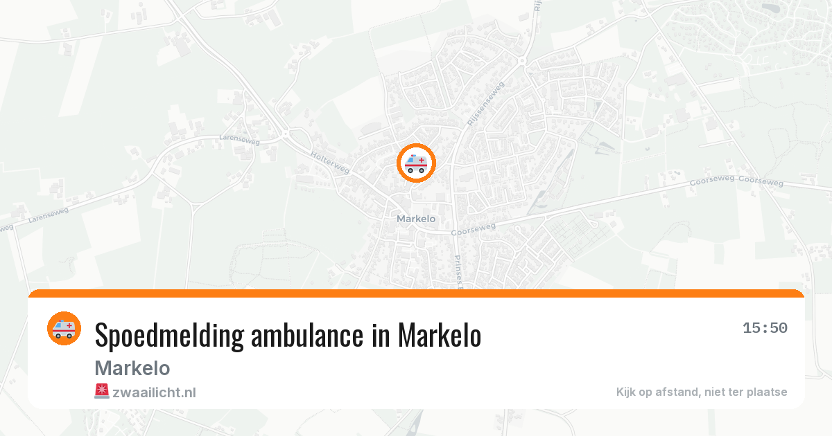 Spoedmelding ambulance in Markelo — 21 apr 2026