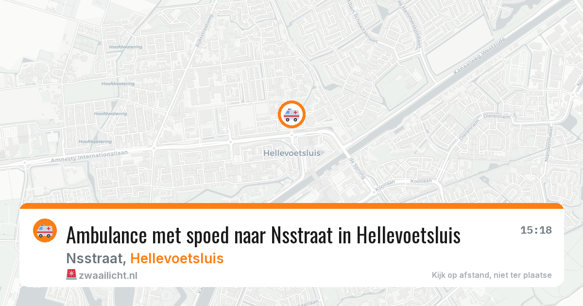 Ambulance met spoed naar Nsstraat in Hellevoetsluis — 26 jun 2026