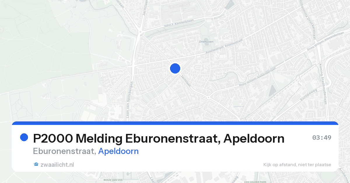 P2000 Melding Eburonenstraat, Apeldoorn — 26 aug 2026