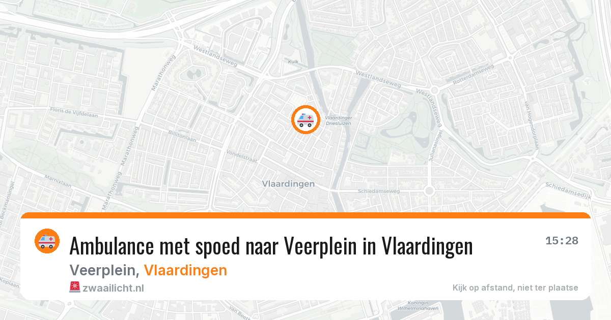 Ambulance met spoed naar Veerplein in Vlaardingen — 31 jul 2026