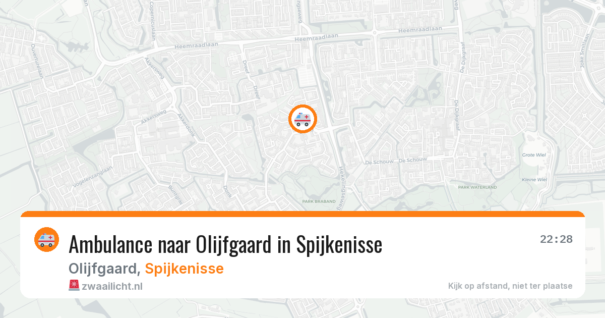 Ambulance naar Olijfgaard in Spijkenisse — 1 jun 2026