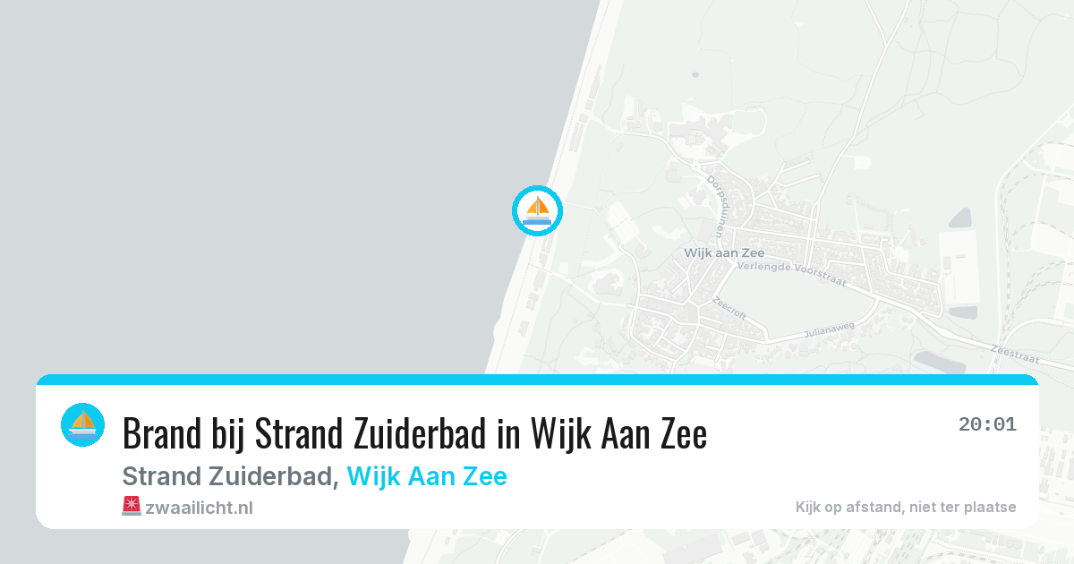 Brand bij Strand Zuiderbad in Wijk Aan Zee — 31 jul 2026