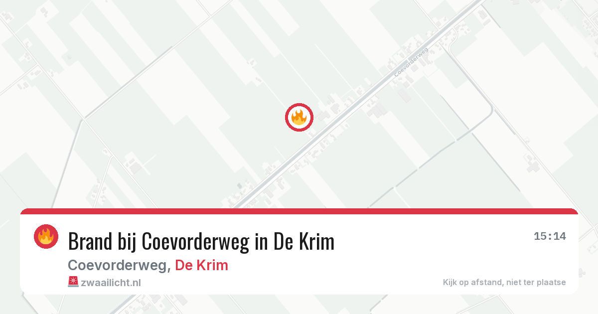 Brand bij Coevorderweg in De Krim — 31 mrt 2026