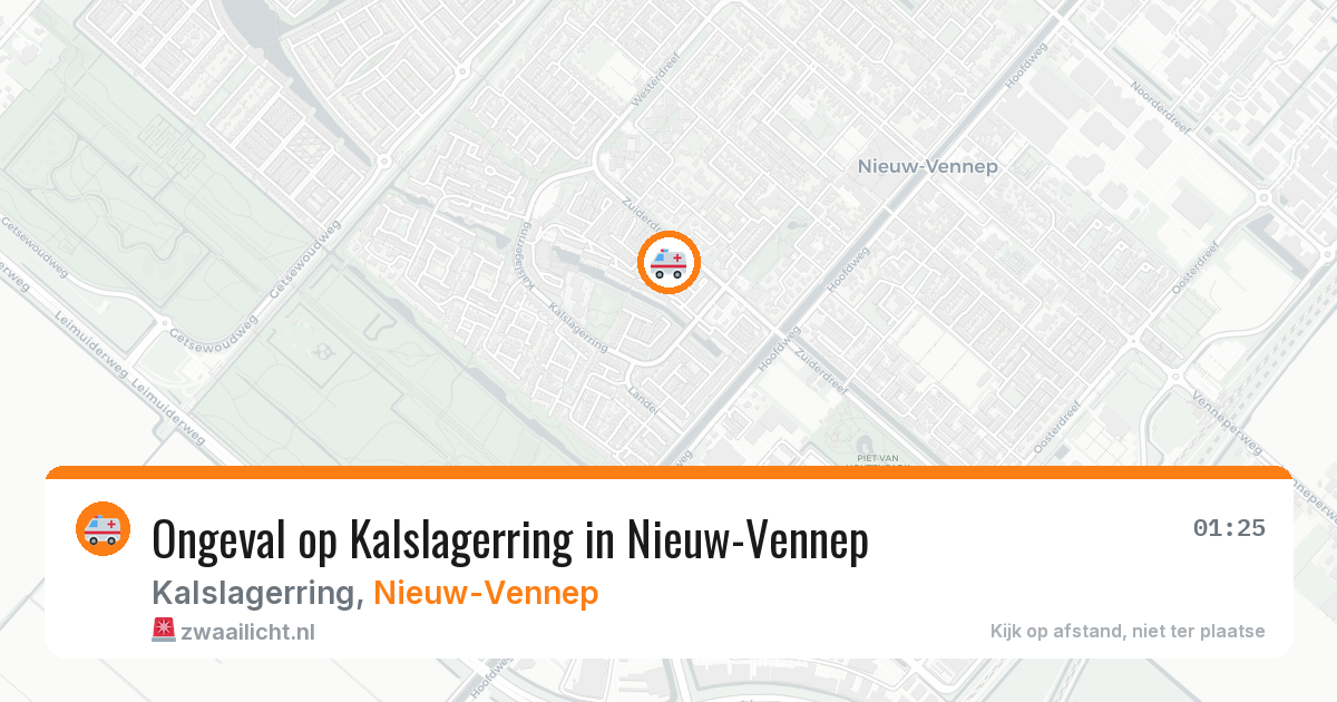 Ongeval op Kalslagerring in Nieuw-Vennep — 25 apr 2026