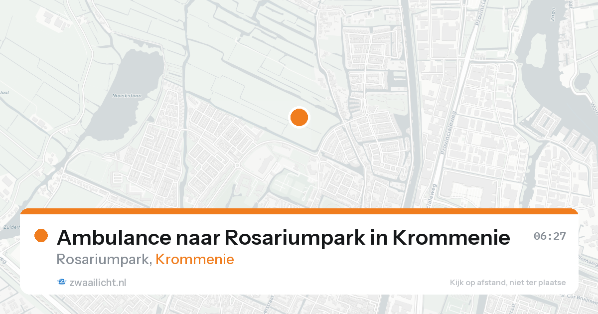 Ambulance naar Rosariumpark in Krommenie — 31 jan 2026