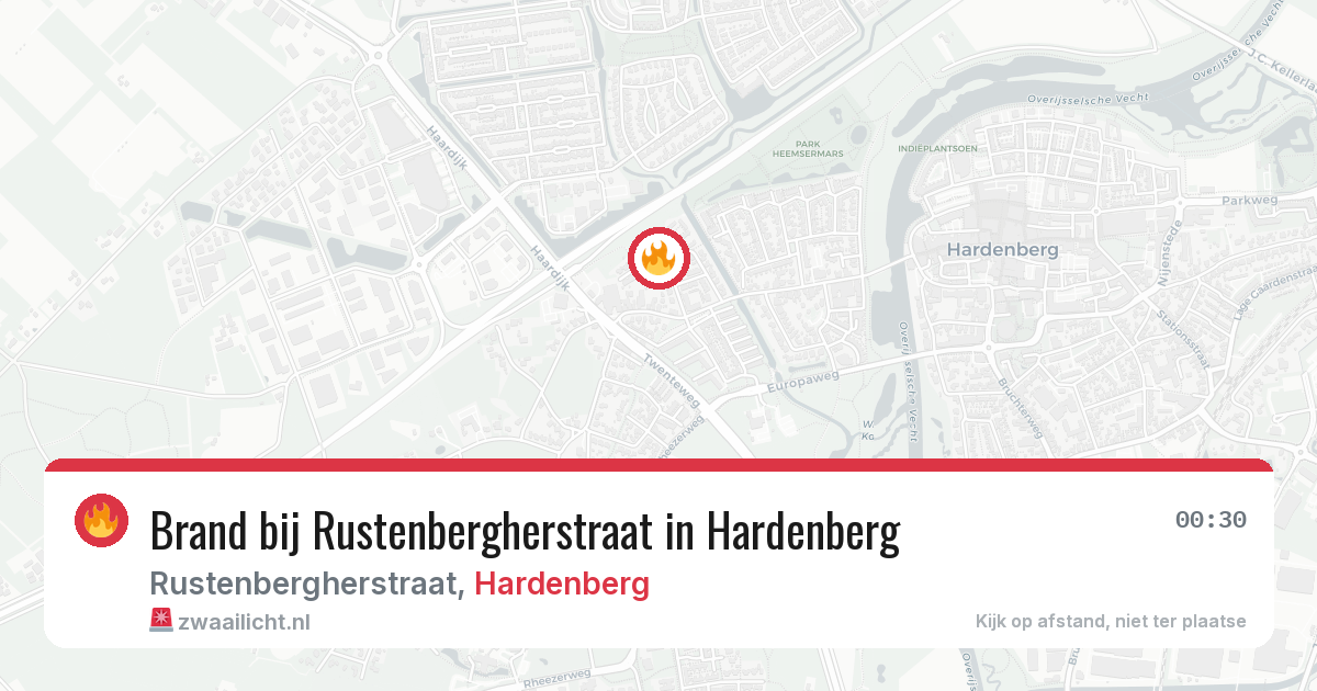 Brand bij Rustenbergherstraat in Hardenberg — 3 jun 2026