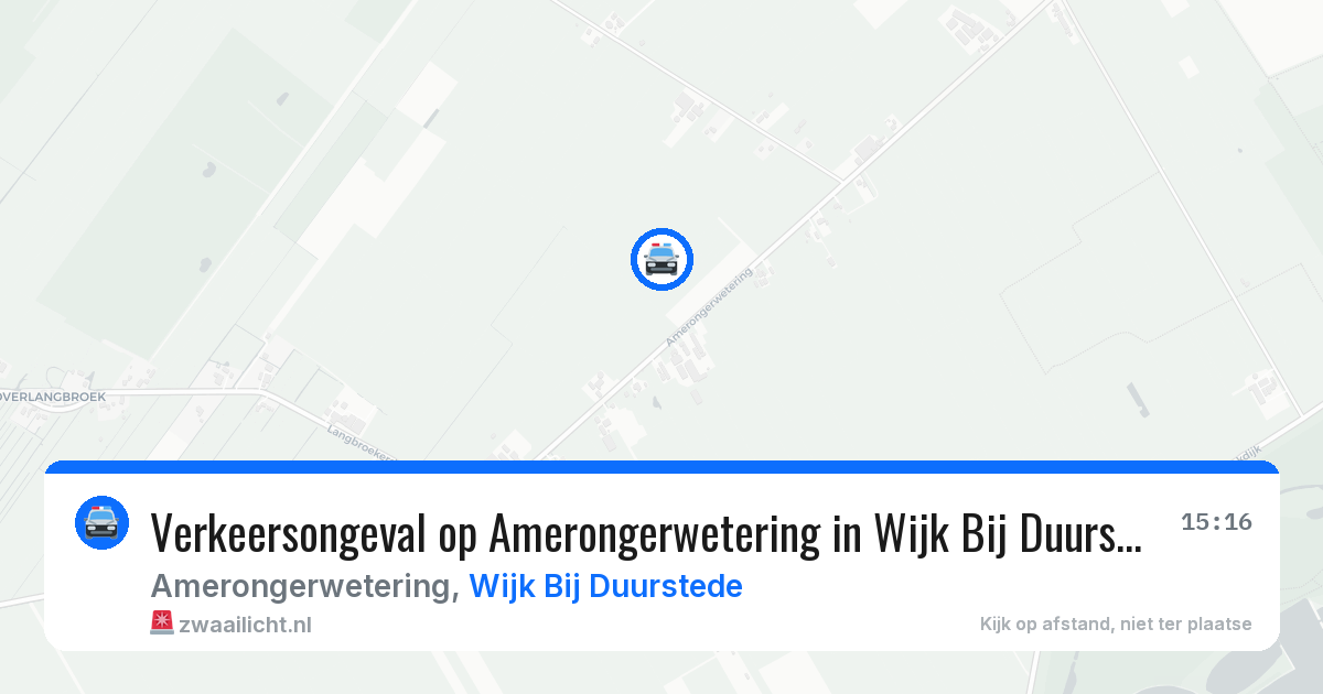 Verkeersongeval op Amerongerwetering in Wijk Bij Duurstede — 30 apr 2026