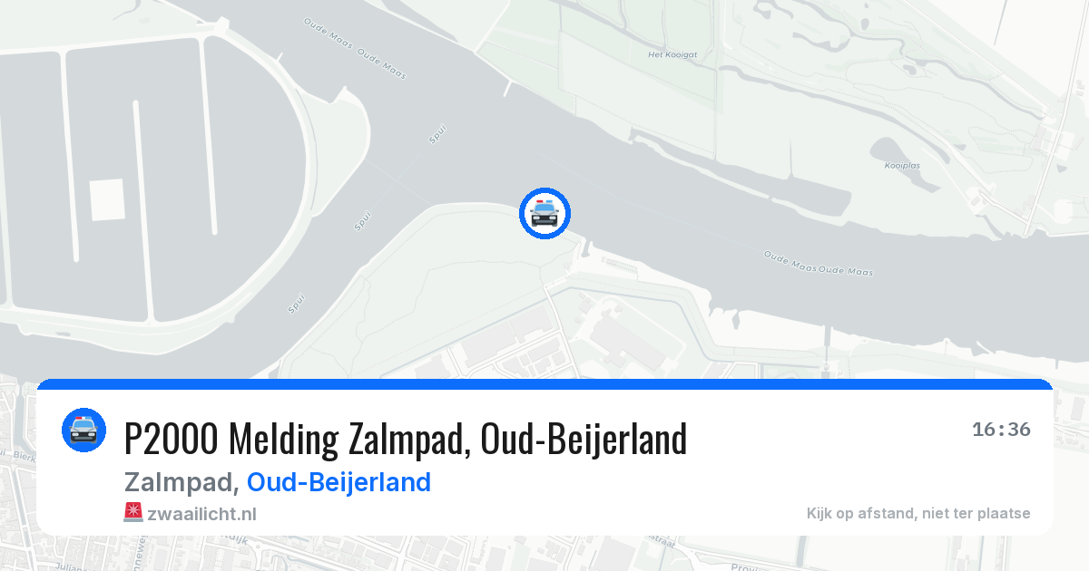 P2000 Melding Zalmpad, Oud-Beijerland — 25 jun 2026