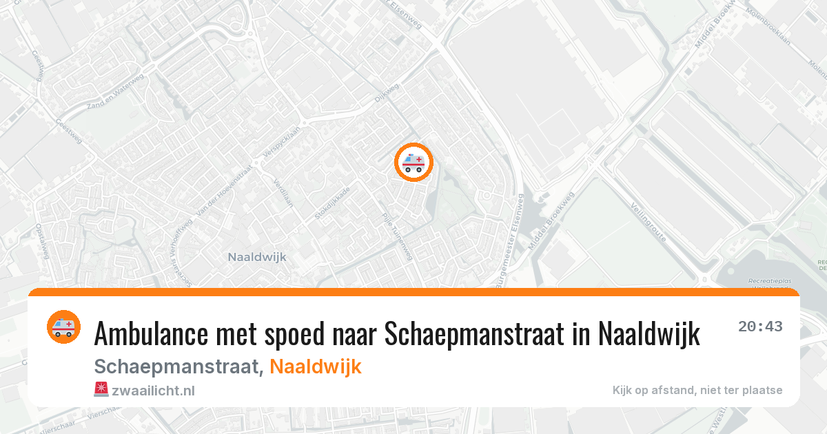 Ambulance met spoed naar Schaepmanstraat in Naaldwijk — 2 mrt 2026