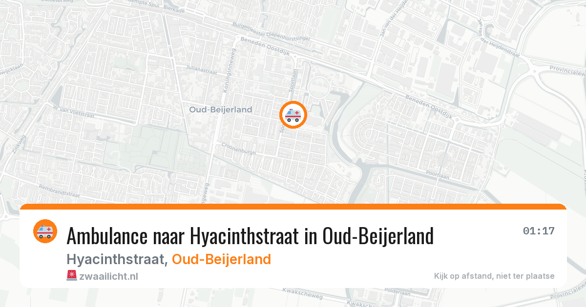 Ambulance naar Hyacinthstraat in Oud-Beijerland — 11 aug 2026