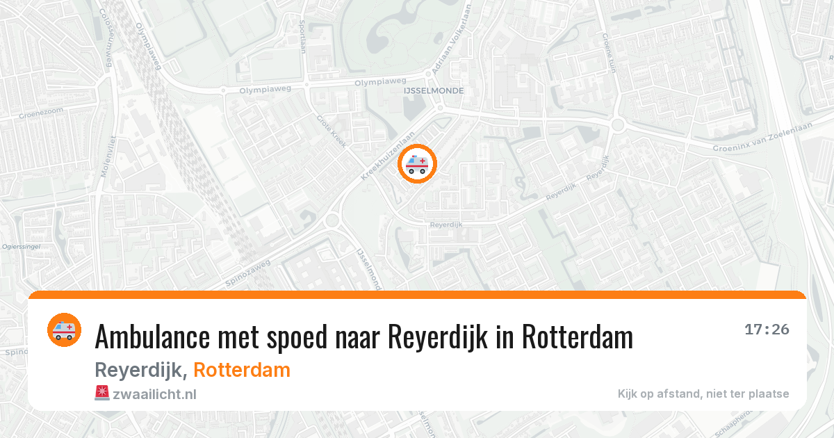 Ambulance met spoed naar Reyerdijk in Rotterdam — 27 apr 2026
