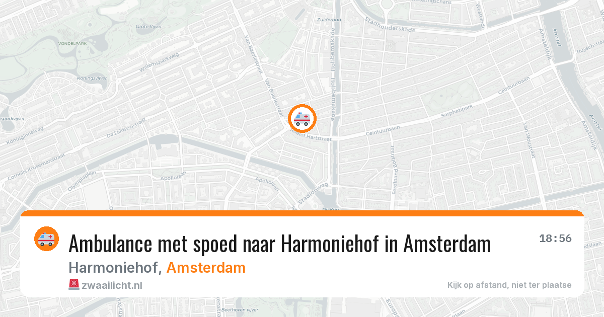 Ambulance met spoed naar Harmoniehof in Amsterdam — 21 mei 2026