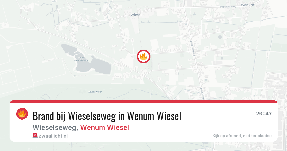 Brand bij Wieselseweg in Wenum Wiesel — 29 jul 2026