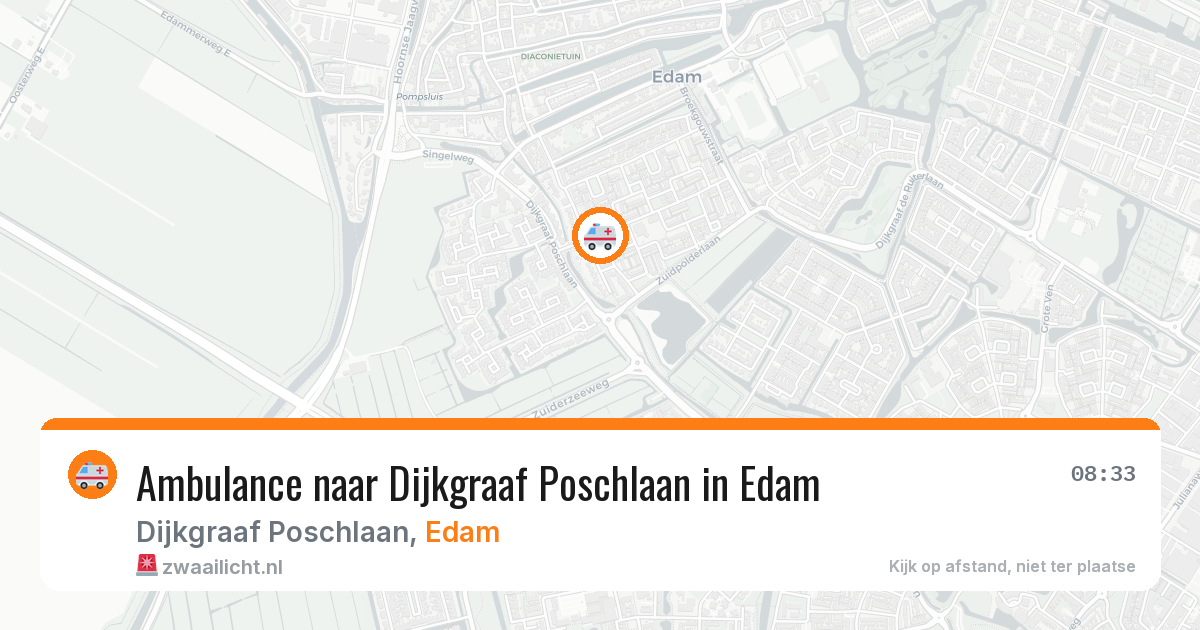 Ambulance naar Dijkgraaf Poschlaan in Edam — 25 mrt 2026