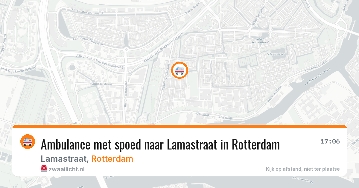Ambulance met spoed naar Lamastraat in Rotterdam — 27 apr 2026