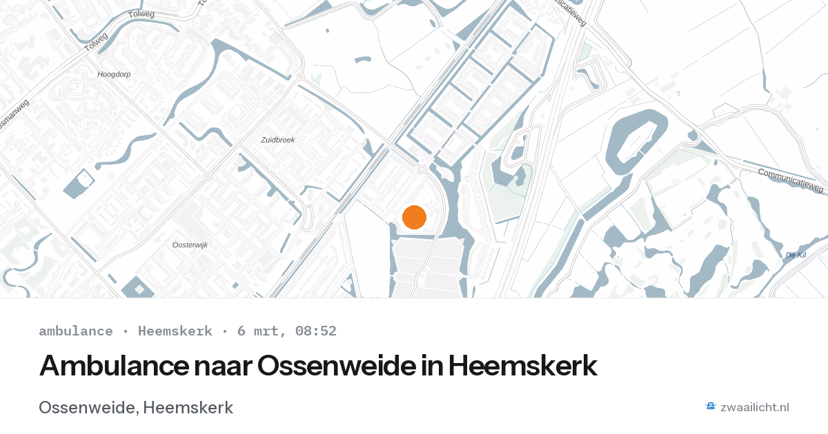 Ambulance naar Ossenweide in Heemskerk — 6 mrt 2026