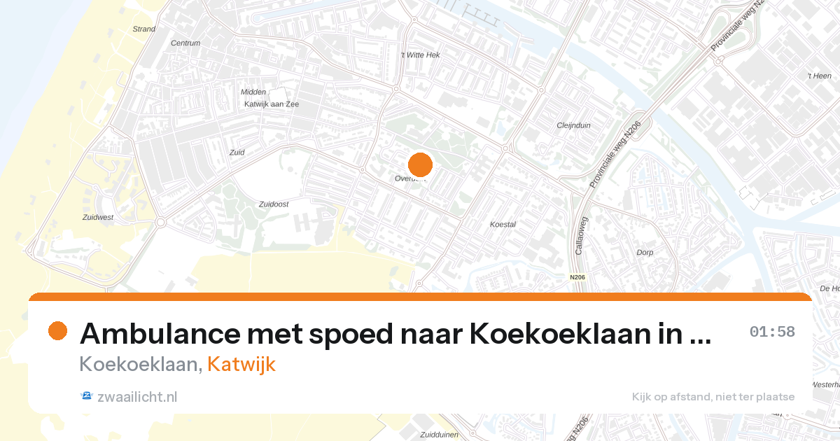 Ambulance met spoed naar Koekoeklaan in Katwijk — 29 apr 2026