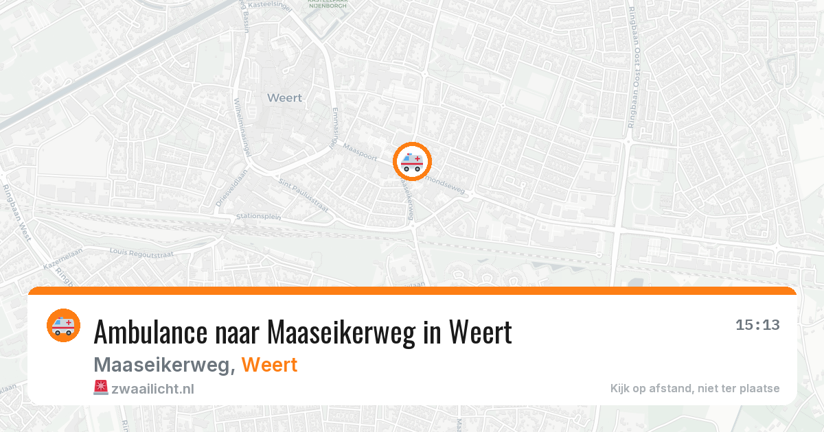 Ambulance naar Maaseikerweg in Weert — 6 aug 2026