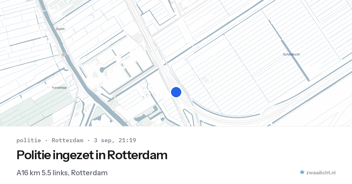 Politie ingezet in Rotterdam — 3 sep 2026 | 🚨 Zwaailicht.nl
