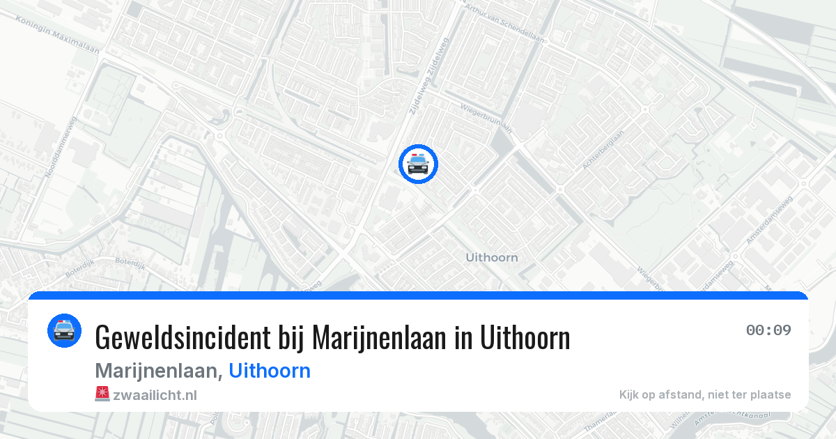 Geweldsincident bij Marijnenlaan in Uithoorn — 13 jul 2026