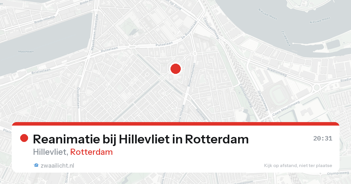 Reanimatie bij Hillevliet in Rotterdam — 31 jan 2026