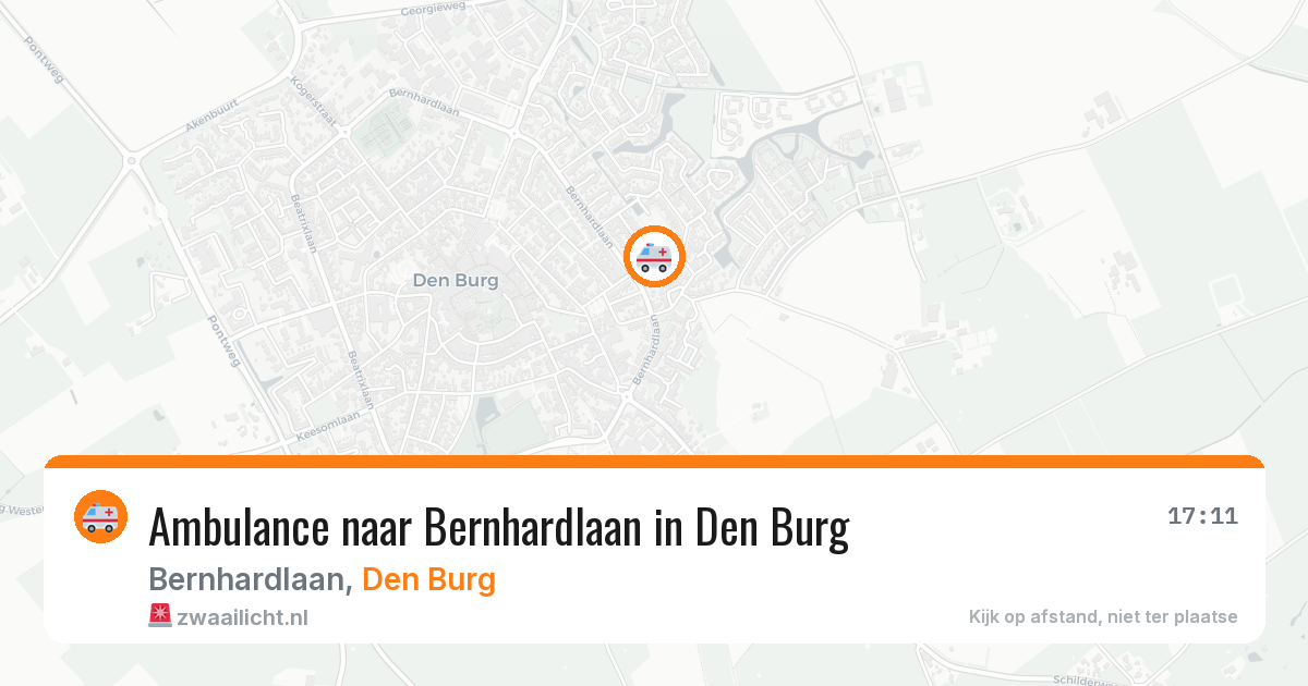 Ambulance naar Bernhardlaan in Den Burg — 21 mrt 2026