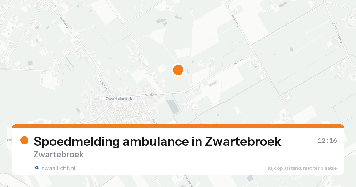 Spoedmelding ambulance in Zwartebroek — 21 aug 2026