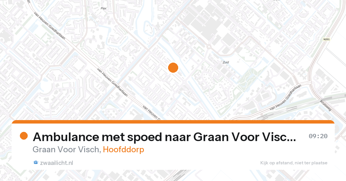 Ambulance met spoed naar Graan Voor Visch in Hoofddorp — 28 aug 2026