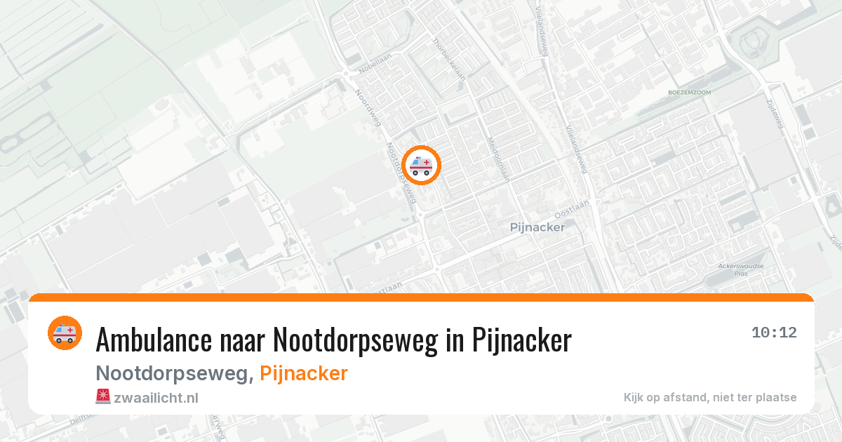 Ambulance naar Nootdorpseweg in Pijnacker — 9 jul 2026