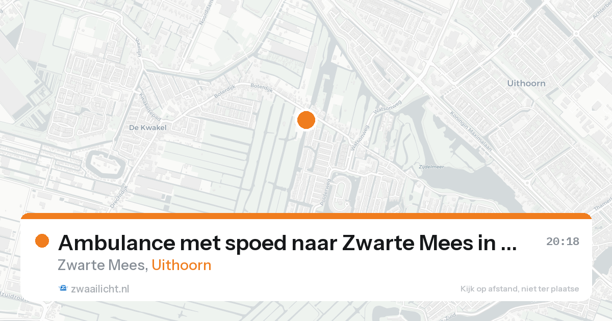 Ambulance met spoed naar Zwarte Mees in Uithoorn — 17 aug 2026