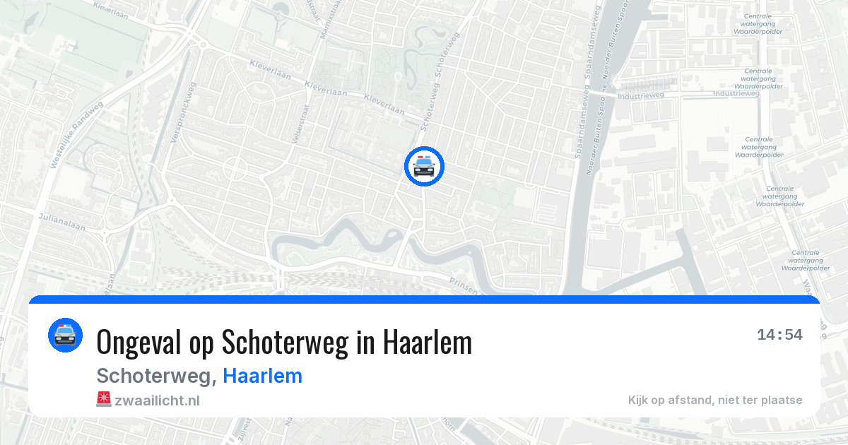 Ongeval op Schoterweg in Haarlem — 1 mei 2026