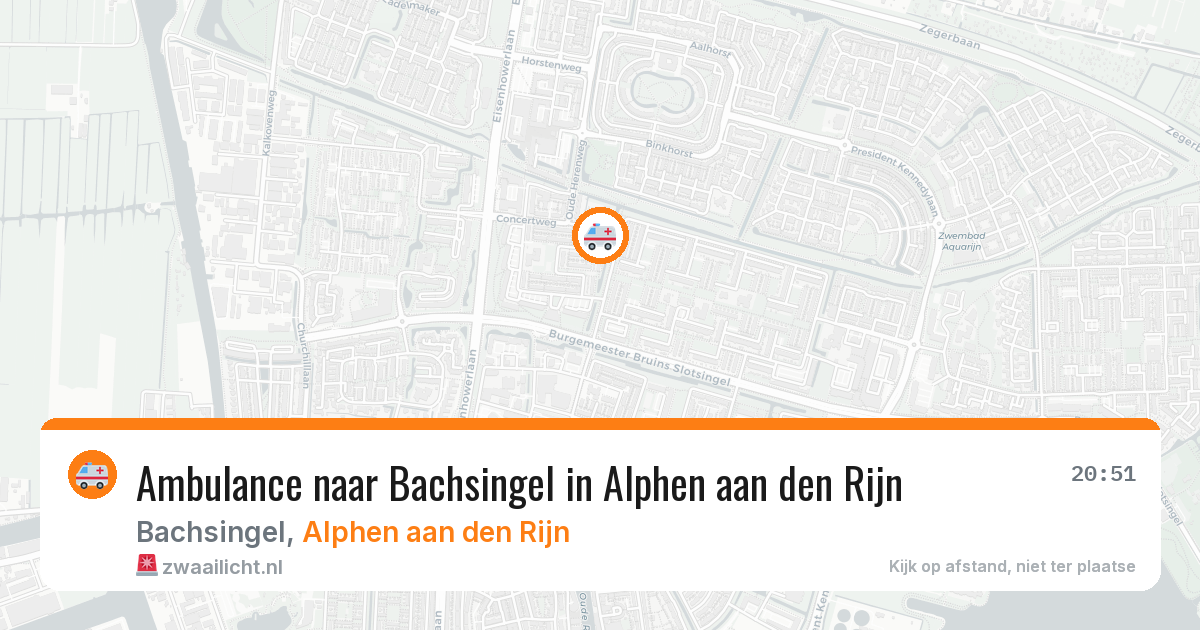 Ambulance naar Bachsingel in Alphen aan den Rijn — 8 jul 2026